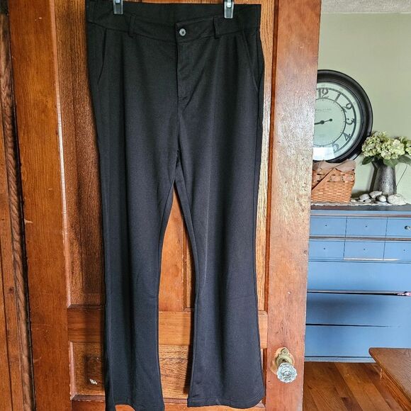 Baman Womens Size 16  XL Black Straight Leg Dress Pants Office-Ready Slacks NEW - Picture 2 of 5